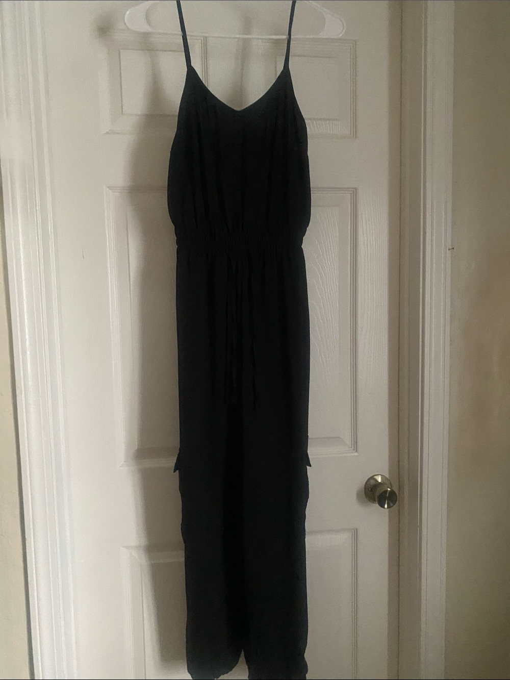 Inspired Hearts Black Spaghetti-Strap Maxi Dress